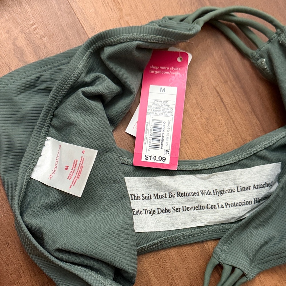 NWT Xhilaration Olive Green Bikini - Picture 3 of 5